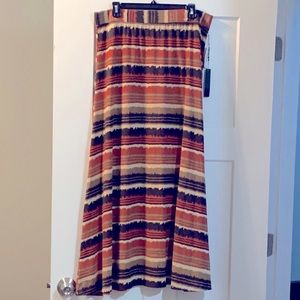 ❤️NWT! Roz & Ali Maxi Skirt Multi Color- Size XL